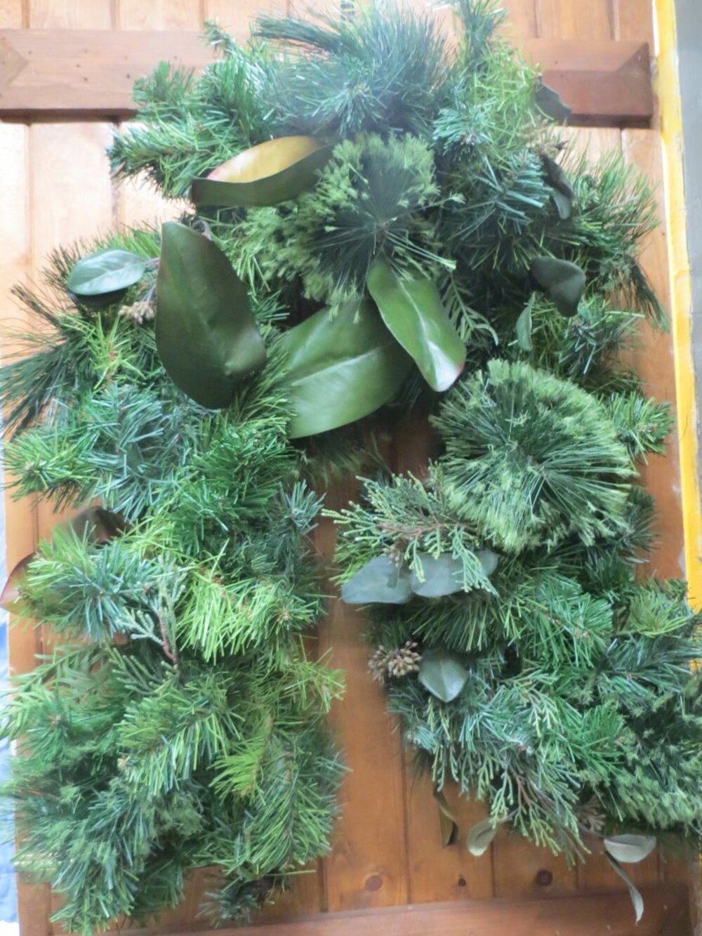 Vintage 48" Swag Garland Faux Evergreens Flat or Hanging Greens
